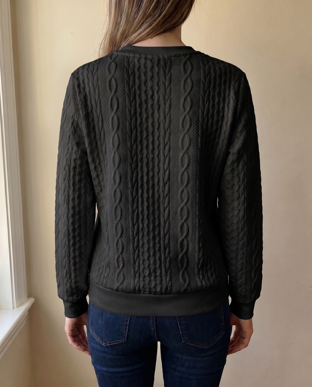 Darla - Strukturierter Zip-Pullover