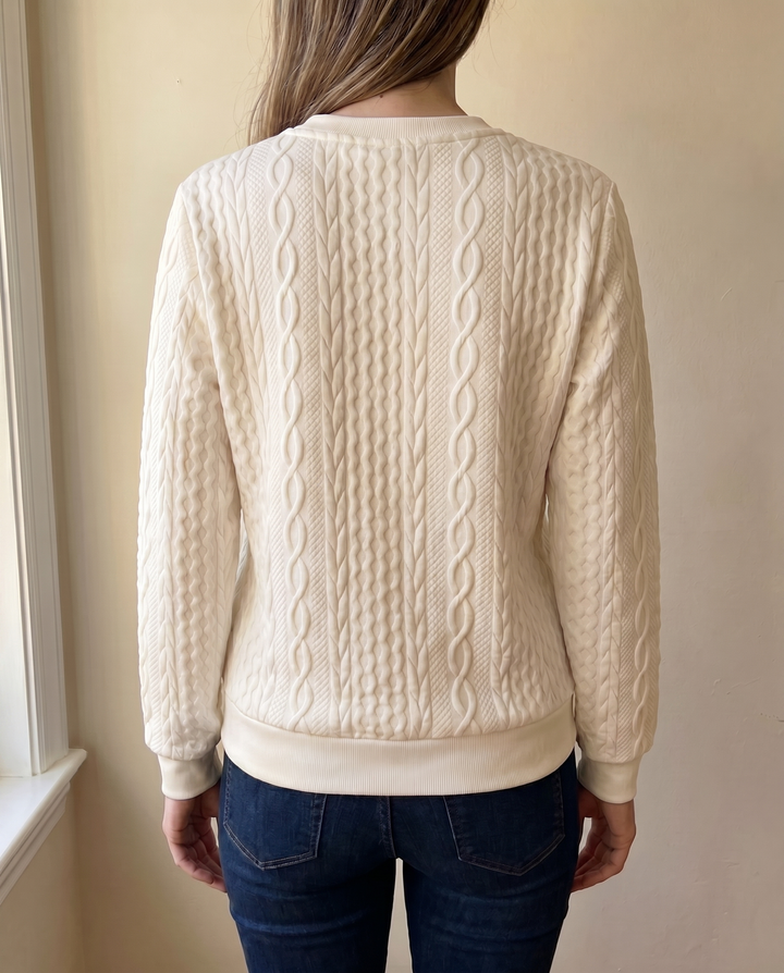 Darla - Strukturierter Zip-Pullover